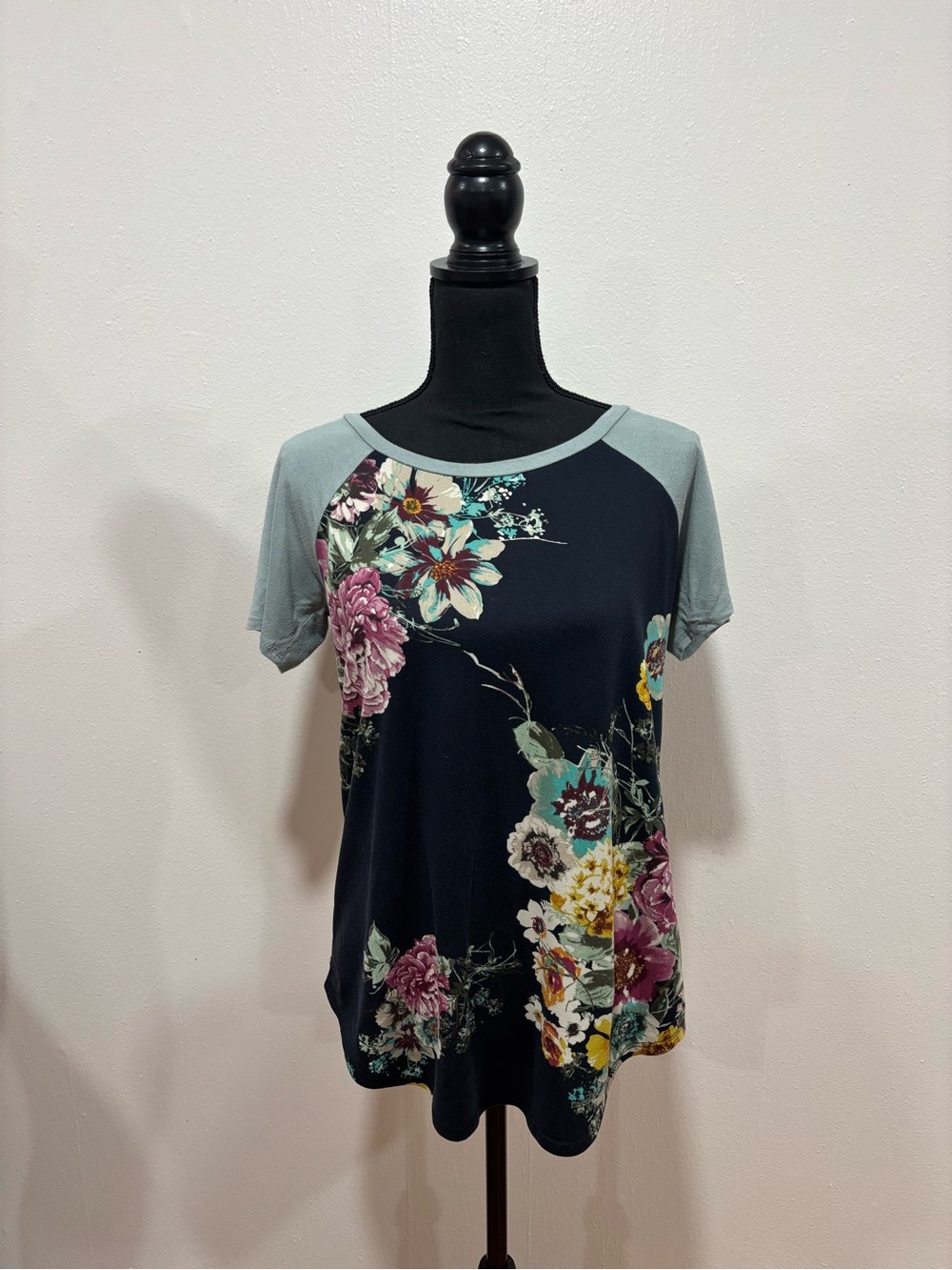 Black Floral Blouse